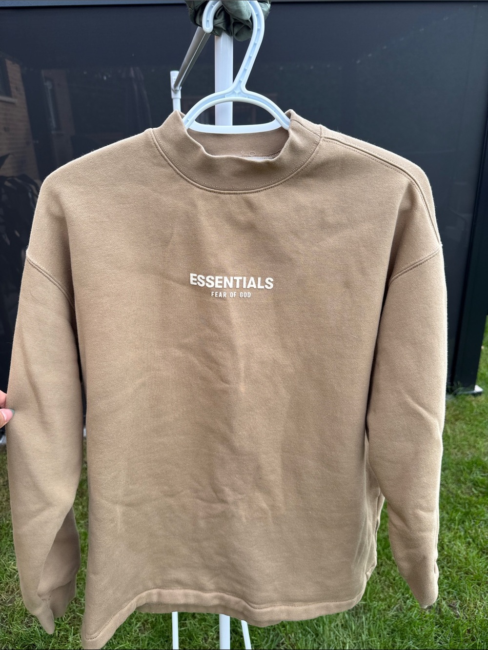 Essentials Men’s Crewneck Sweatshirt in Tan
